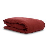 пододеяльник изо льна бордового цвета essential 150х200 в Саранске