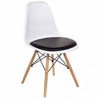 стул деревянный pc-011 белый / черный (eames style) в Саранске