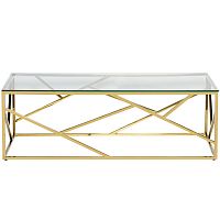 стол журнальный h-bridge gold 120*60*40см золотой в Саранске
