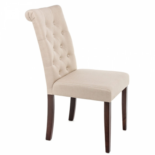 стул деревянный amelia dark walnut / fabric cream в Саранске