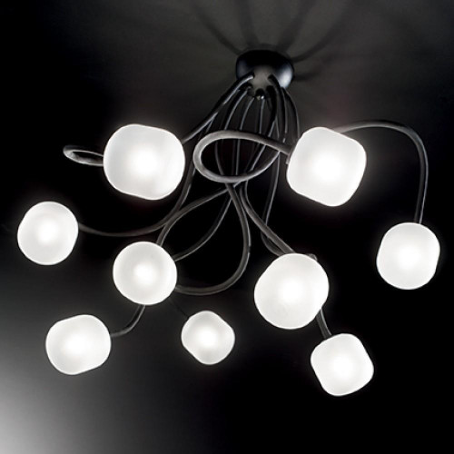 потолочная люстра ideal lux octopus pl9 nero в Саранске