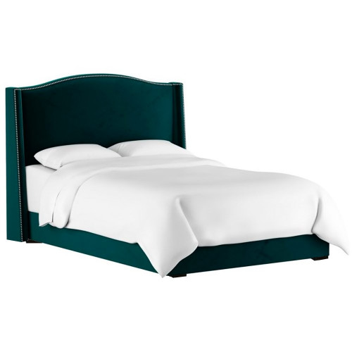 кровать двуспальная 180х200 синяя cole wingback peacock в Саранске