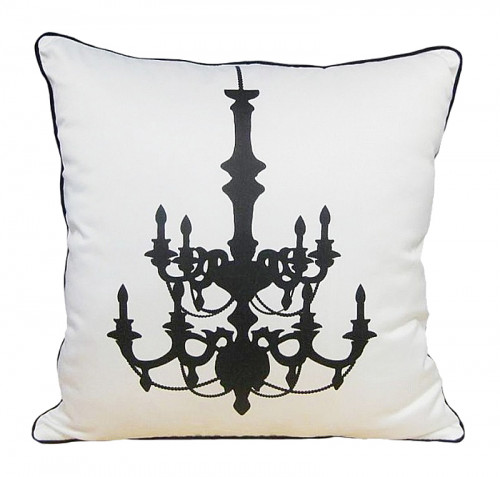 подушка с рисунком канделябра chandelier white в Саранске