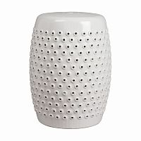 керамический столик-табурет cutwork garden stool белый в Саранске