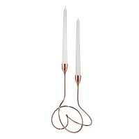 подсвечник медный металлический на 2 свечи loop, 28 см в Саранске
