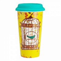 термостакан с силиконовой крышкой bird in cage в Саранске