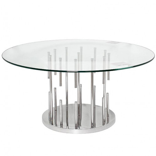 стол журнальный grozdi прозрачный, хром в Саранске
