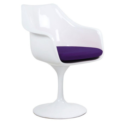 кресло tulip armchair бело-фиолетовое шерсть в Саранске